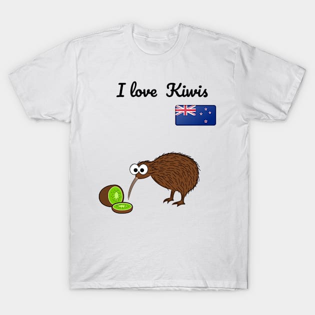 I love Kiwis T-Shirt by johnnie2749